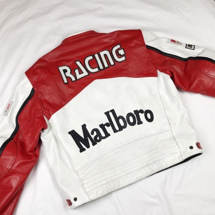 Marlboro Premium Leather Jacket - Vintage Racing Streetwear