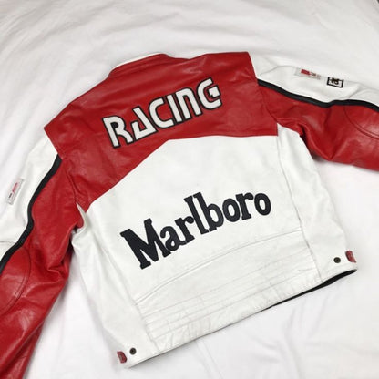 Marlboro Premium Leather Jacket - Vintage Racing Streetwear