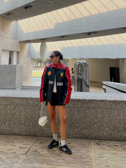 Ferrari Lether Jacket - Premium F1 Racing Streetwear