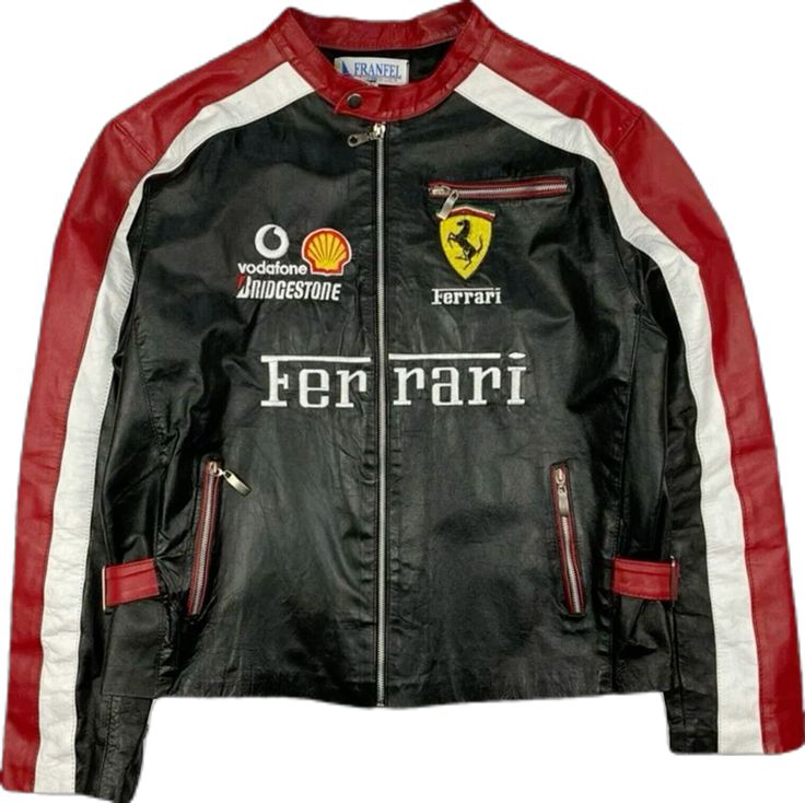 Ferrari Lether Jacket - Premium F1 Racing Streetwear
