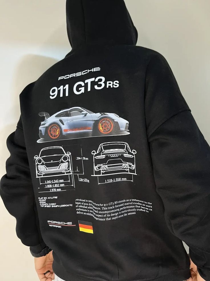 Porsche Hoodie - 911 GT3RS Printed Hoodie