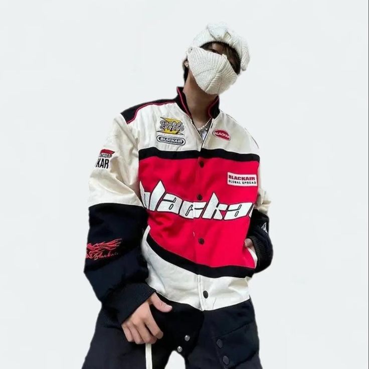 Black Air vintage Racing Jacket - Classic Motorsport Jacket