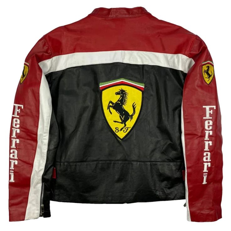 Ferrari Lether Jacket - Premium F1 Racing Streetwear