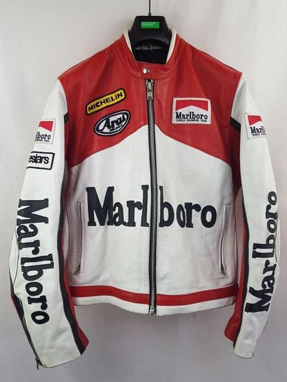 Marlboro Premium Leather Jacket - Vintage Racing Streetwear