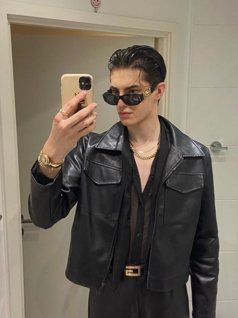 Classic Black Faux Leather Jacket - Bomber Jacket With Pocket Detail