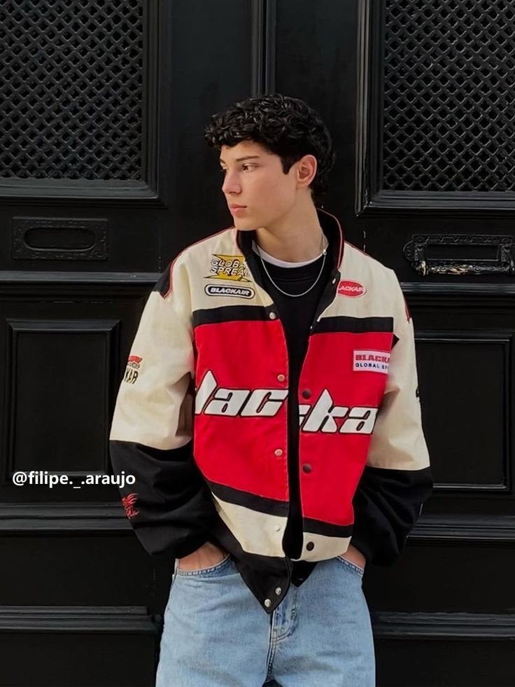 Black Air vintage Racing Jacket - Classic Motorsport Jacket